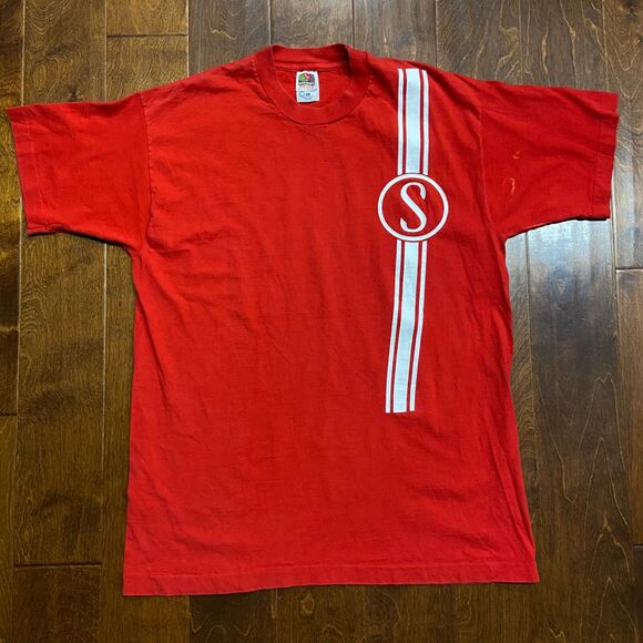 Schwinn Vintage Single Stitch Red White Cotton T-Shirt Men's Size Extra Large - Picture 3 of 8